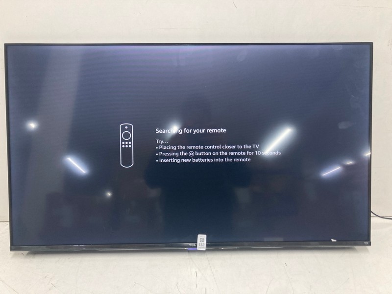 Lot 132  
            Nottingham SR4 - Collection Only 

                
TCL 40" FIRE TV MODEL: 40SF540K (NO REMOTE, NO STAND, WITH BOX) (CASE DAMAGE, MAR...