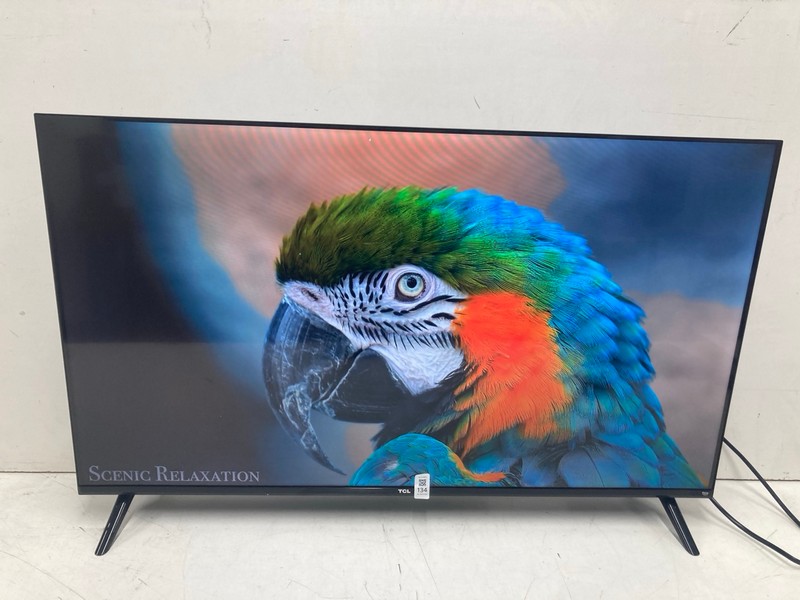 Lot 134  
            Nottingham SR4 - Collection Only 

                
TCL 40" 4K TV MODEL: 40SF540K (NO REMOTE, WITH STAND, WITH BOX) (COLLECTION FROM ...
