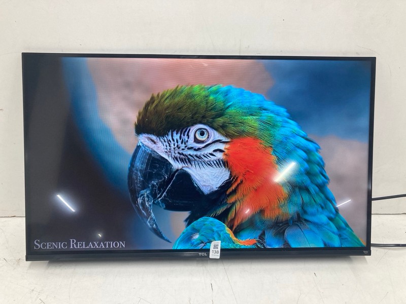 Lot 138  
            Nottingham SR4 - Collection Only 

                
TCL 32" HDTV MODEL: 32SF540K (NO REMOTE, NO STAND, NO BOX) (COLLECTION FROM SITE ...