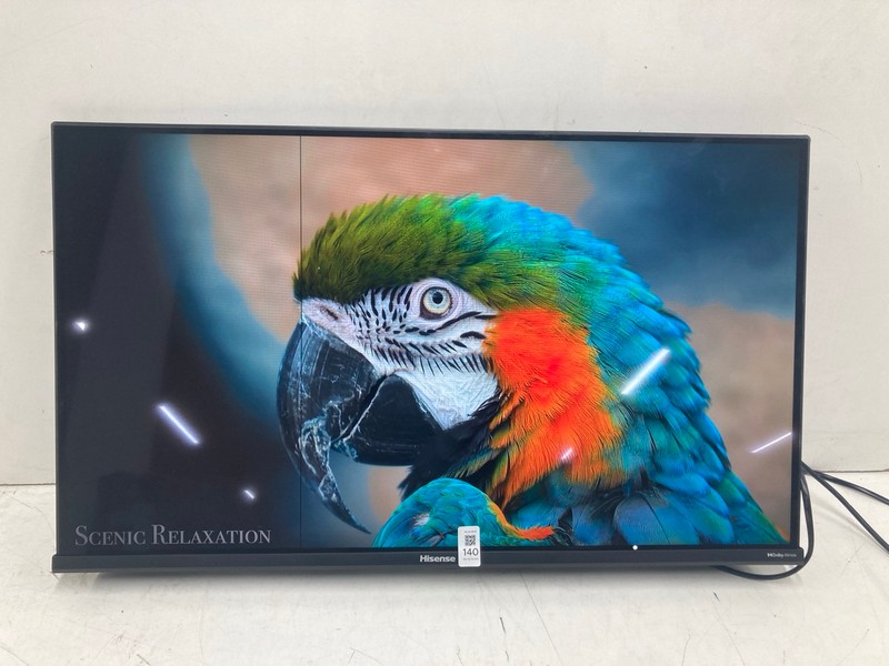Lot 140  
            Nottingham SR4 - Collection Only 

                
HISENSE 32" HDTV MODEL: 32A5NQTUK (NO REMOTE, NO STAND, WITH BOX) (LINE ON SCREEN...