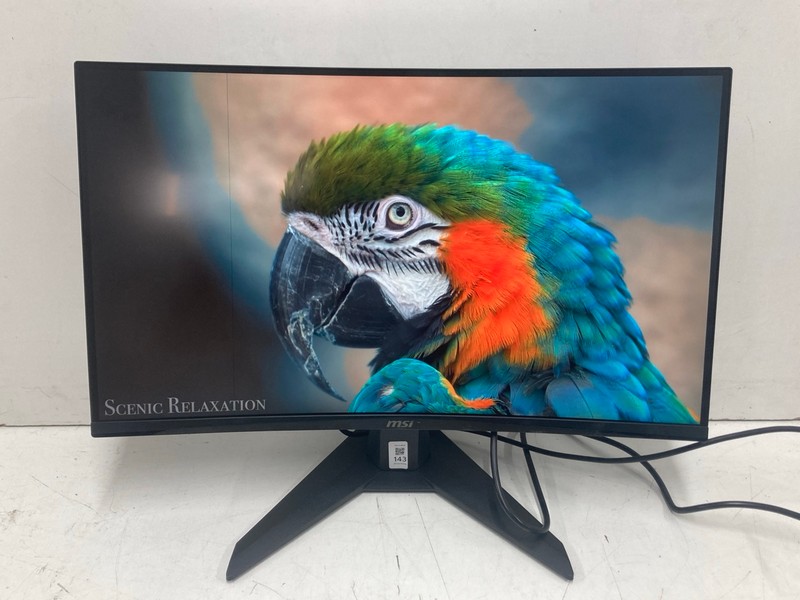 Lot 143  
            Nottingham SR4 - Collection Only 

                
MSI 27" GAMING MONITOR MODEL: MAG27C6X (WITH BOX, WITH STAND, WITH POWER CABLE) (...