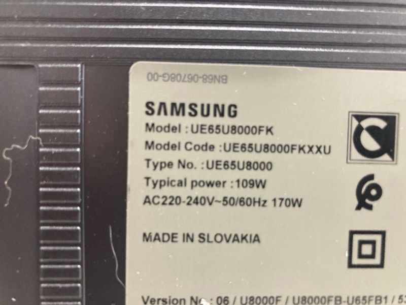 Lot 14  
            Nottingham SR4 - Collection Only 

                
SAMSUNG 65" 4K TV MODEL:UE65U8000FK (WITH REMOTES, WITH STAND, WITH BOX) (LINE ON...