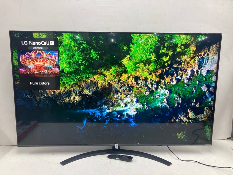 Lot 15  
            Nottingham SR4 - Collection Only 

                
LG 65" NANO TV MODEL: 65NANO81A6A (WITH REMOTE, WITH STAND, WITH BOX) (COLLECTION...