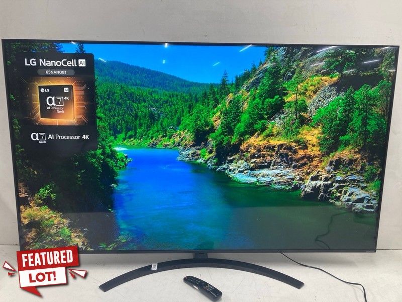 Lot 16  
            Nottingham SR4 - Collection Only 

                
LG 65" NANO TV MODEL: 65NANO81A6A (WITH REMOTE, WITH STAND, WITH BOX) (COLLECTION...