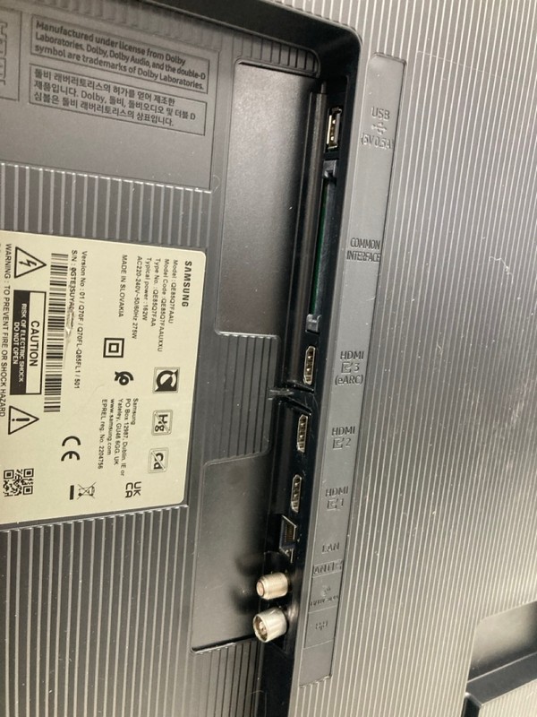 Lot 1  
            Nottingham SR4 - Collection Only 

                
SAMSUNG 85" QLED 4K TV MODEL: QE85Q7FAA (NO REMOTE, WITH STAND, NO BOX) (PRESSURE...