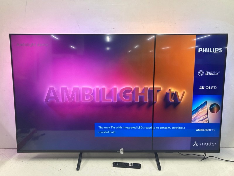 Lot 21  
            Nottingham SR4 - Collection Only 

                
PHILIPS 65" 4K TV MODEL: 65PUS8500/12 (WITH REMOTE, WITH STAND, WITH BOX) (DISPLA...