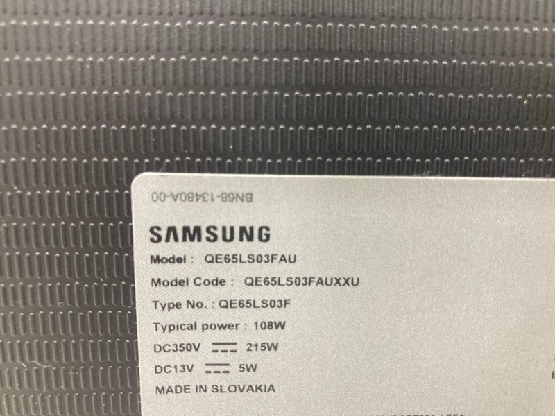 Lot 25  
            Nottingham SR4 - Collection Only 

                
SAMSUNG 65" QLED TV THE FRAME MODEL: QE65LS03FAU (NO REMOTE, NO STAND, NO BOX, NO...