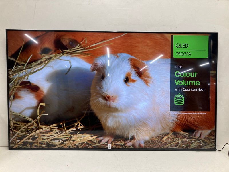 Lot 4  
            Nottingham SR4 - Collection Only 

                
SAMSUNG 75" QLED 4K TV MODEL: QE75Q7F (WITH REMOTES, NO STAND, NO BOX) (PRESSURE ...
