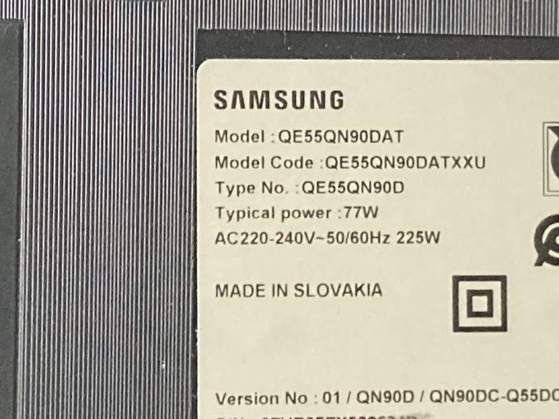 Lot 63  
            Nottingham SR4 - Collection Only 

                
SAMSUNG 55" NEO QLED 4K TV MODEL: QE55QN90DAT (WITH REMOTE, NO STAND, WITH BOX) (...