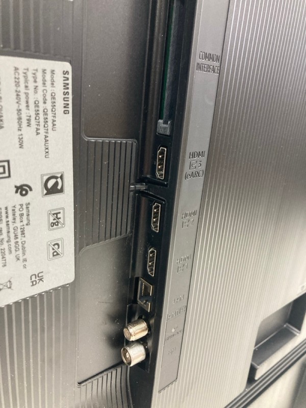 Lot 66  
            Nottingham SR4 - Collection Only 

                
SAMSUNG 55" QLED TV MODEL: QE55Q7FAAU (NO REMOTE, WITH STAND, WITH BOX) (CASE DAM...