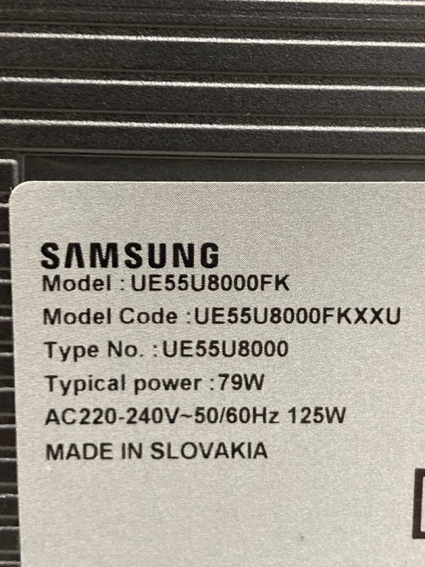 Lot 68  
            Nottingham SR4 - Collection Only 

                
SAMSUNG 55" 4K TV MODEL: UE55U8000FK (WITH REMOTES, WITH STAND, WITH BOX) (LINE O...