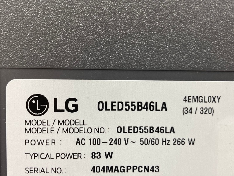 Lot 70  
            Nottingham SR4 - Collection Only 

                
LG 55" OLED TV MODEL: OLED55B46LA (NO REMOTE, WITH STAND, NO BOX) (LINE ON SCREEN...