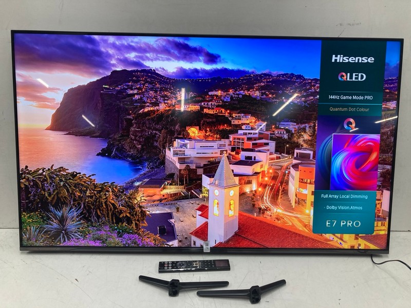 Lot 74  
            Nottingham SR4 - Collection Only 

                
HISENSE 55" QLED TV MODEL: 55E7NQTUK PRO (WITH REMOTE, WITH STAND, WITH BOX) (NO ...
