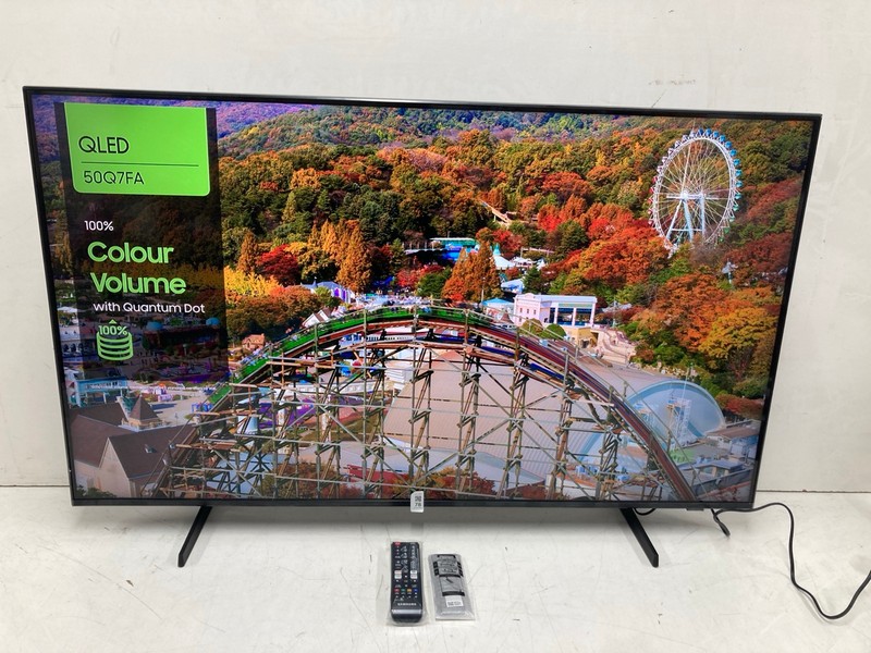 Lot 78  
            Nottingham SR4 - Collection Only 

                
SAMSUNG 50" QLED TV MODEL: QE50Q7FAAU (WITH REMOTES, WITH STAND, WITH BOX) (CASE ...