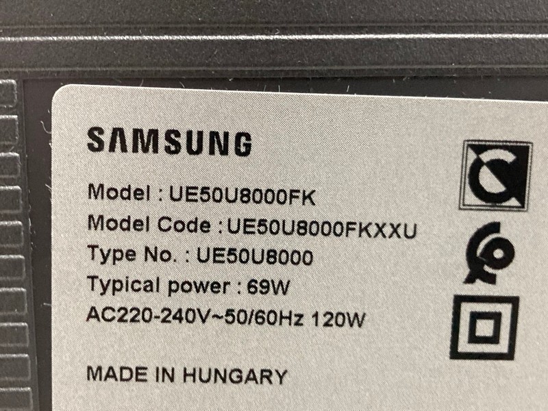 Lot 79  
            Nottingham SR4 - Collection Only 

                
SAMSUNG 50" 4K TV MODEL: UE50U8000FK (NO REMOTE, WITH STAND, WITH BOX) (CASE DAMA...