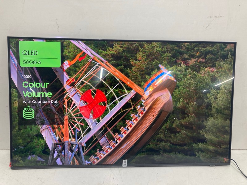 Lot 85  
            Nottingham SR4 - Collection Only 

                
SAMSUNG 50" QLED TV MODEL: QE50Q8FAAU (NO REMOTE, NO STAND, WITH BOX) (MARK IN SC...