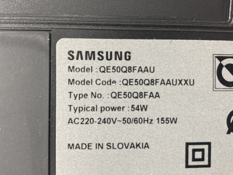 Lot 85  
            Nottingham SR4 - Collection Only 

                
SAMSUNG 50" QLED TV MODEL: QE50Q8FAAU (NO REMOTE, NO STAND, WITH BOX) (MARK IN SC...