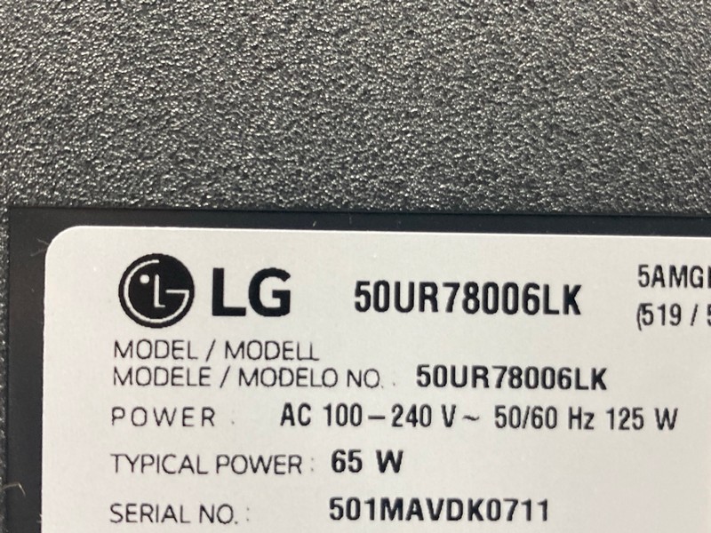 Lot 91  
            Nottingham SR4 - Collection Only 

                
LG 50" 4K TV MODEL: 50UR78006LK (WITH REMOTE, NO STAND, NO BOX) (COLLECTION FROM ...