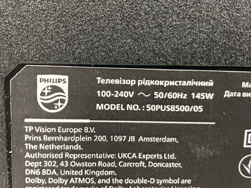 Lot 92  
            Nottingham SR4 - Collection Only 

                
PHILIPS 50" 4K TV MODEL: 50PUS8500/05 (WITH REMOTE, WITH STAND, WITH BOX) (CASE D...