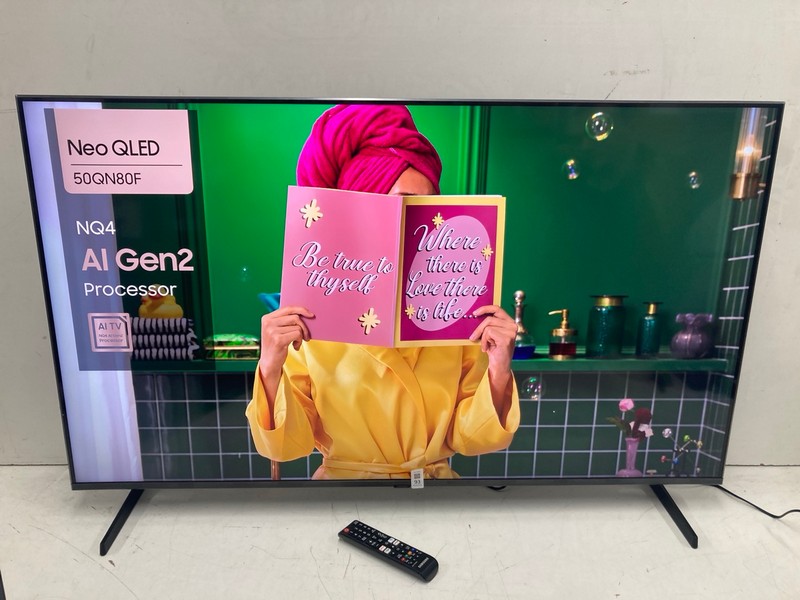 Lot 93  
            Nottingham SR4 - Collection Only 

                
SAMSUNG 50" QLED TV MODEL: QE50QN80FAU (WITH REMOTE, NO STAND, WITH BOX) (POWER F...