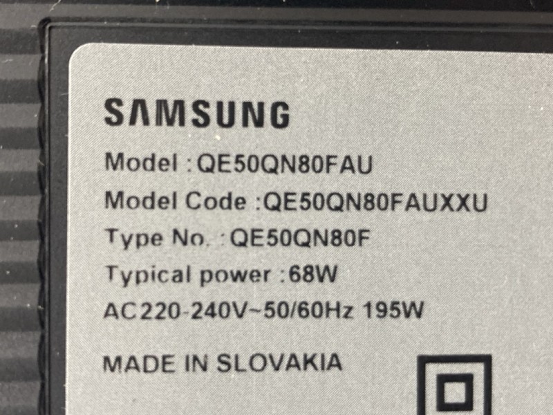 Lot 93  
            Nottingham SR4 - Collection Only 

                
SAMSUNG 50" QLED TV MODEL: QE50QN80FAU (WITH REMOTE, NO STAND, WITH BOX) (POWER F...