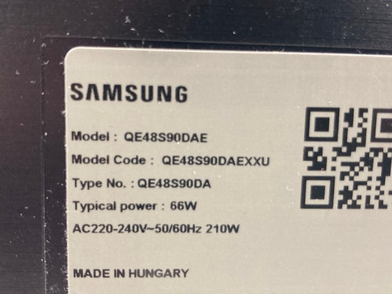 Lot 95  
            Nottingham SR4 - Collection Only 

                
SAMSUNG 48" OLED 4K TV MODEL: QE48S90D (NO REMOTE, WITH STAND, NO BOX) (SCREEN BU...