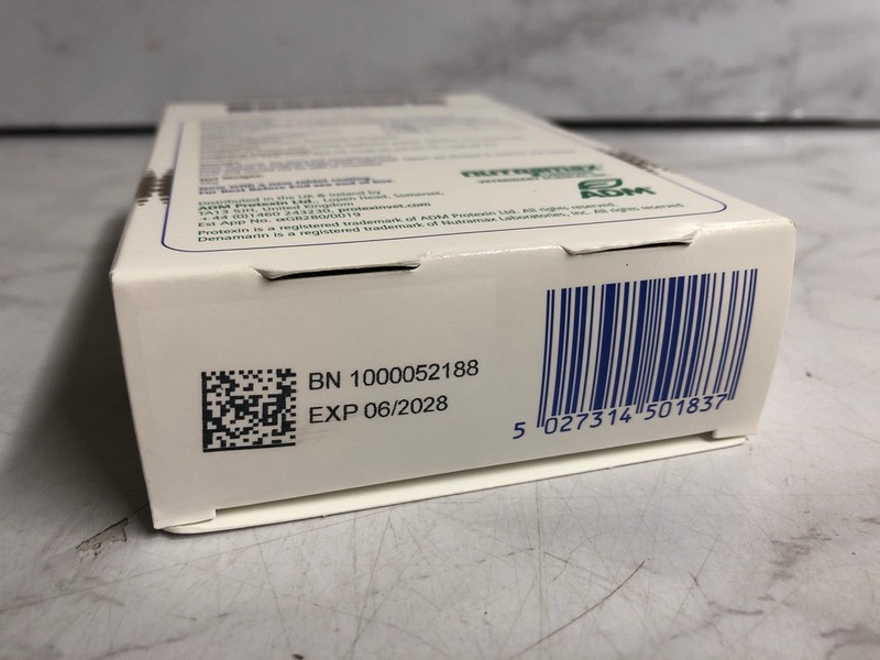 Lot 104  
            Nottingham SR5 - Delivery Only 

                
3 X PROTEXIN DENAMARIN COMPLEMENTARY FEED 30 COATED TABLETS EXP:06/2028