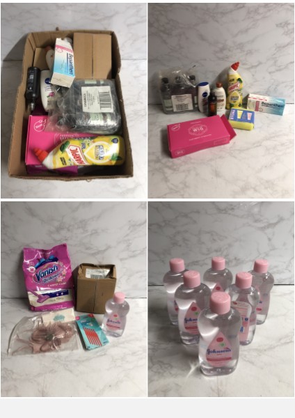 Lot 131  
            Nottingham SR5 - Delivery Only 

                
BOX OF VARIOUS ITEMS TO INC JOHNSONS BABY OIL