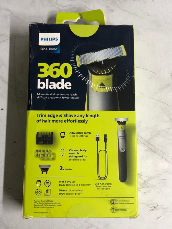 Lot 13  
            Nottingham SR5 - Delivery Only 

                
REMINGTON SHINE THERAPY HAIR DRYER & PHILIPS ONEBLADE 360 BLADE SHAVER