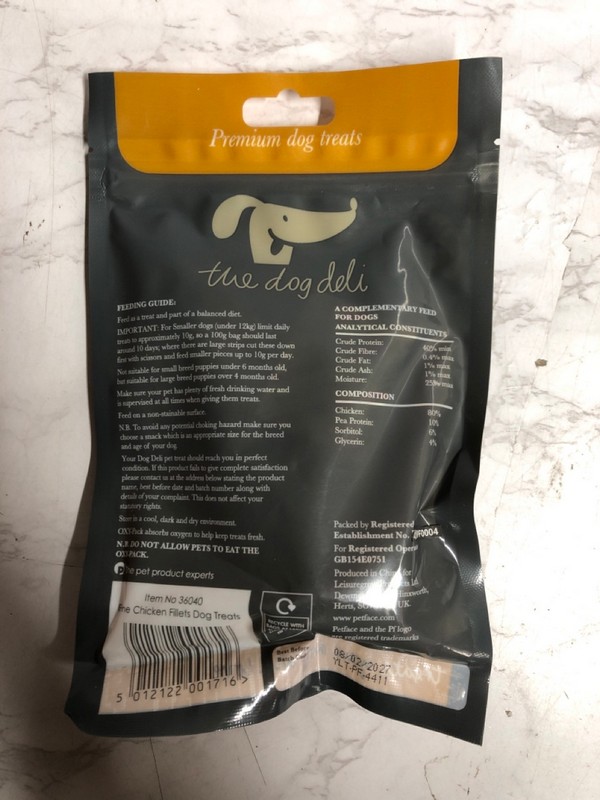 Lot 165  
            Nottingham SR5 - Delivery Only 

                
LARGE QTY OF THE DOG DELI PRIME CHICKEN FILLETS