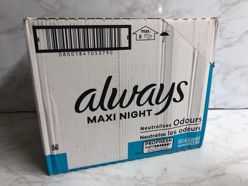 Lot 174  
            Nottingham SR5 - Delivery Only 

                
2 X BOXES OF ALWAYS MAXI NIGHT PADS