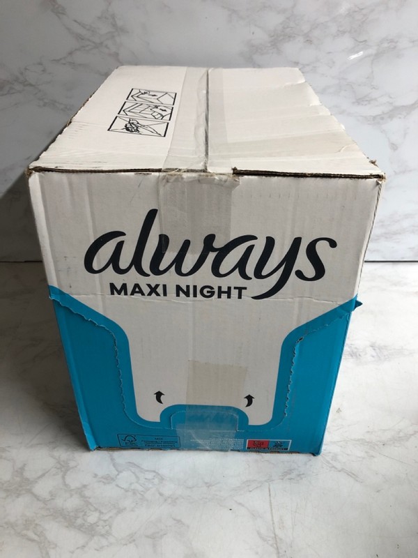 Lot 174  
            Nottingham SR5 - Delivery Only 

                
2 X BOXES OF ALWAYS MAXI NIGHT PADS