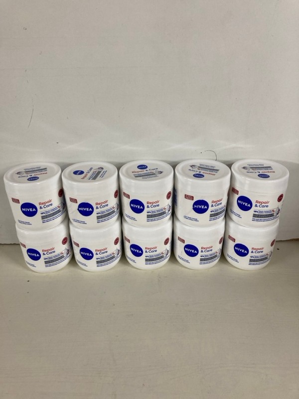 Lot 202  
            Nottingham SR5 - Delivery Only 

                
10 X NIVEA REPAIR & CARE CREAMS