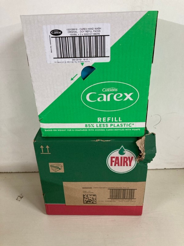 Lot 231  
            Nottingham SR5 - Delivery Only 

                
BOX OF VARIOUS ITEMS TO INC FAIRY WASHING UP LIQUIDS