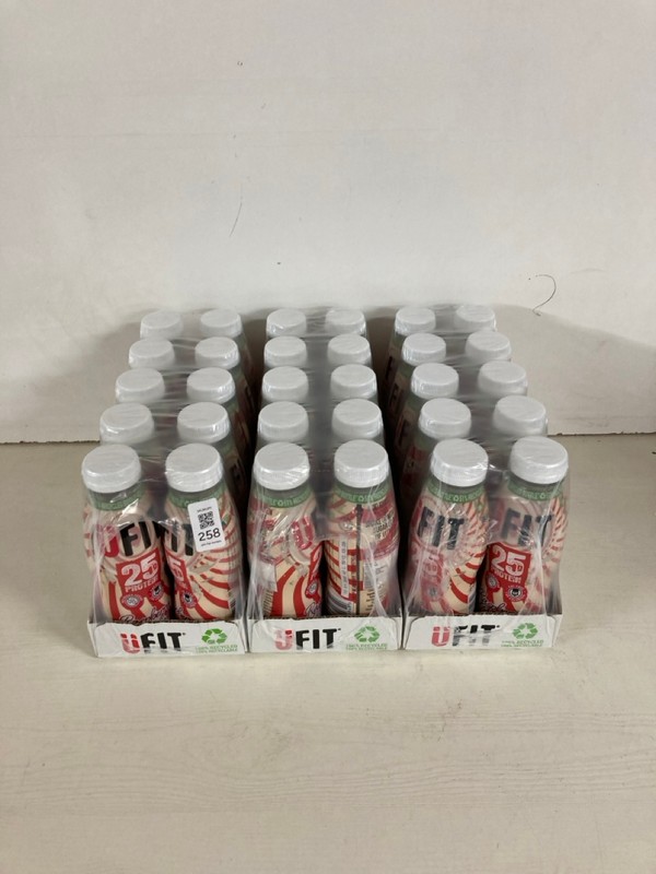 Lot 258  
            Nottingham SR5 - Delivery Only 

                
3 X BOXES OF 12 UFIT PROTEIN SHAKES BBE:13.01.26