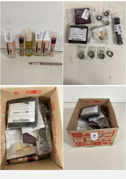 Lot 262  
            Nottingham SR5 - Delivery Only 

                
BOX OF ITEMS TO INC MAYBELLINE SUPER STAY ACTIVE WEAR