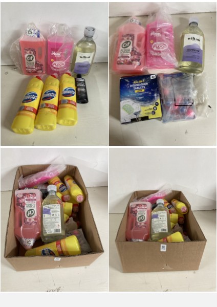 Lot 302  
            Nottingham SR5 - Delivery Only 

                
BOX OF VARIOUS CLEANING PRODUCT TO INC DOMESTOS THICK BLEACH