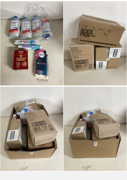 Lot 303  
            Nottingham SR5 - Delivery Only 

                
BOX OF VARIOUS ITEMS TO INC ALOEDENT ALOE VERA MOUTHWASH