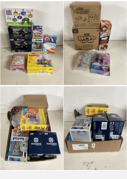 Lot 305  
            Nottingham SR5 - Delivery Only 

                
BOX OF VARIOUS TOYS TO INC HUSQVARNA MOTORCYCLES