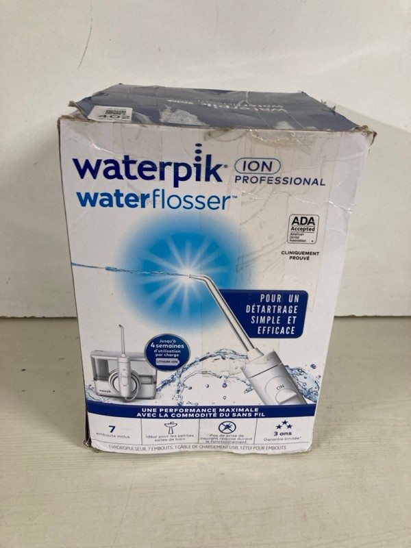 Lot 402  
            Nottingham SR5 - Delivery Only 

                
ION PROFESSIONAL WATERPIK WATER FLOSSER