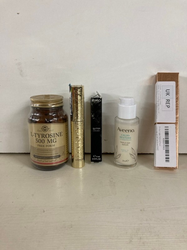 Lot 440  
            Nottingham SR5 - Delivery Only 

                
BOX OF ITEMS TO INC SOLGAR L-TYROSINE 500MG FREE FORM TABLETS