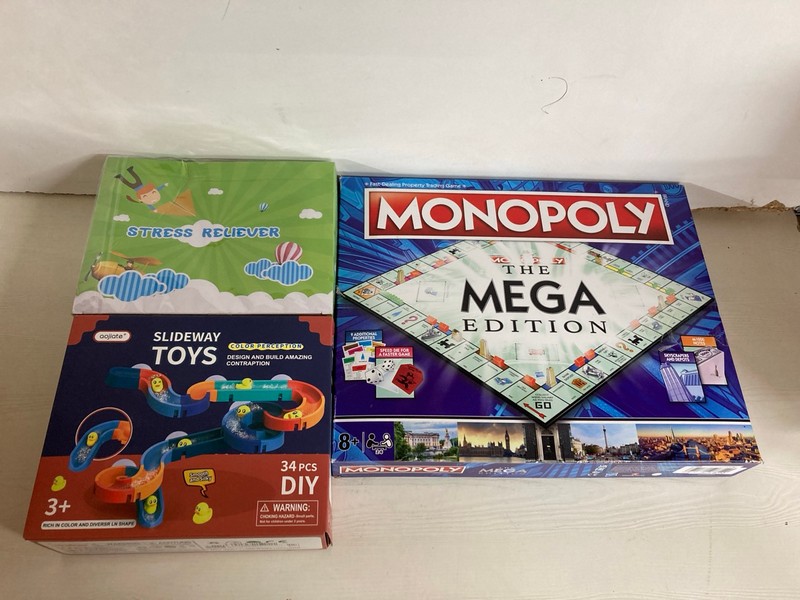 Lot 470  
            Nottingham SR5 - Delivery Only 

                
BOX OF VARIOUS ITEMS TO INC MONOPOLY THE MEGA EDITION - Image 5