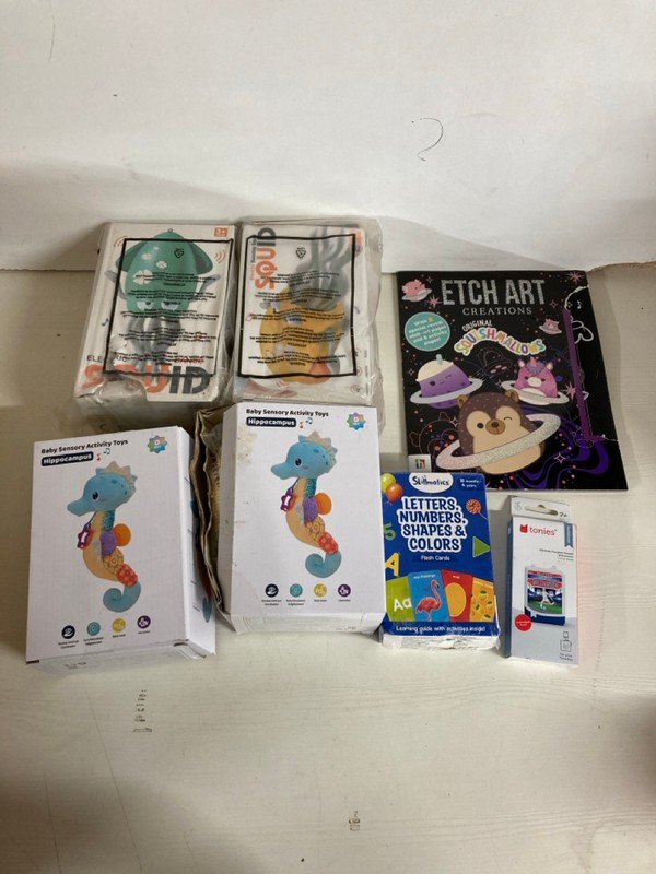 Lot 477  
            Nottingham SR5 - Delivery Only 

                
BOX OF VARIOUS ITEMS TO INC HIPPOCAMPUS BABY SENSORY ACTIVITY TOYS - Image 5