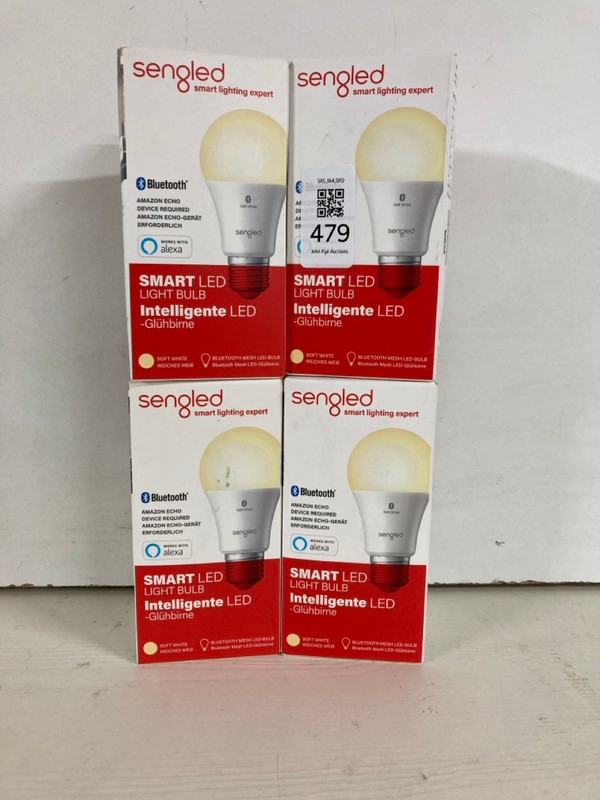 Lot 479  
            Nottingham SR5 - Delivery Only 

                
4 X SENGLED SMART LED LIGHTBULB
