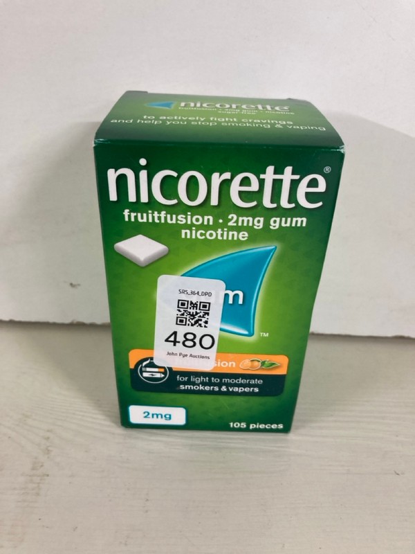 Lot 480  
            Nottingham SR5 - Delivery Only 

                
3 X VARIOUS ITEMS TO INC NICORETTE 2MG GUM NICOTINE 18+ ID REQUIRED - Image 4