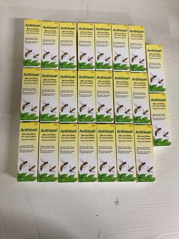 Lot 484  
            Nottingham SR5 - Delivery Only 

                
BOX OF ANTHISAN BITE AND STING CREAM