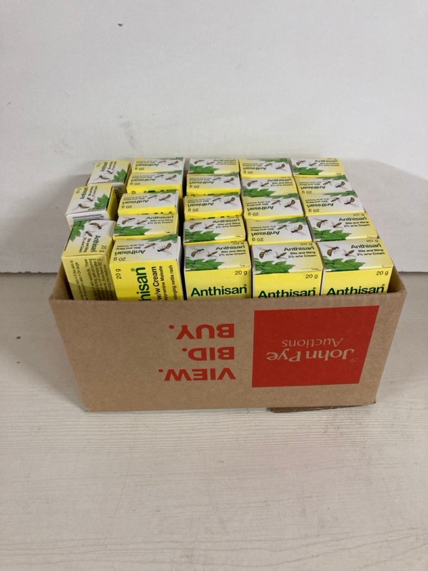 Lot 485  
            Nottingham SR5 - Delivery Only 

                
BOX OF ANTHISAN BITE AND STING CREAM