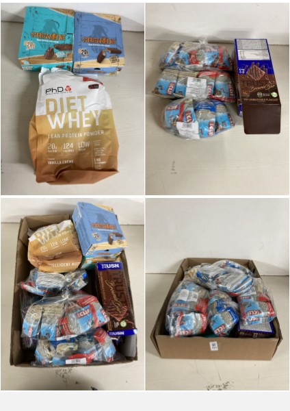 Lot 491  
            Nottingham SR5 - Delivery Only 

                
BOX OF VARIOUS ITEMS TO INC COOKIE DOUGH GRENADE PROTEIN BARS BBE: 08/2026