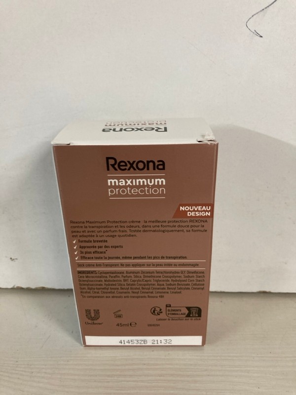Lot 496  
            Nottingham SR5 - Delivery Only 

                
10 X REXONA MAXIMUM PROTECTION CREME - Image 2