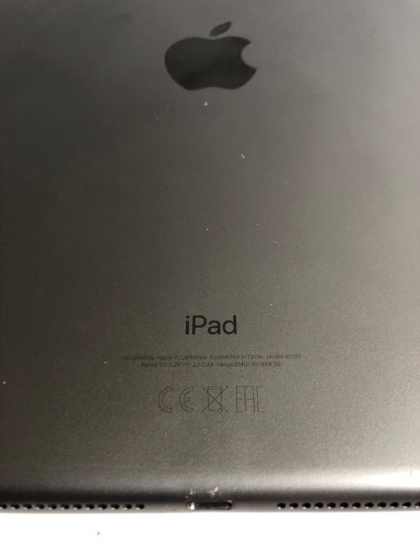 Lot 49  
            Nottingham SR5 - Delivery Only 

                
APPLE IPAD MODEL: A2197 (NO CHARGER) - ORIGNAL RRP: £150